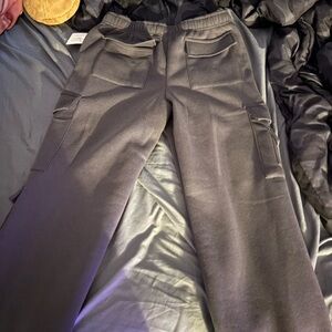 Gray cargo sweatpants large NWT